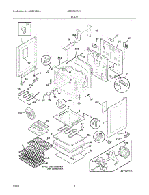 05 - Body parts for Frigidaire Range FEFBZ90GCC from AppliancePartsPros.com