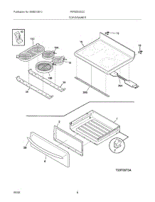 07 - Top / Drawer parts for Frigidaire Range FEFBZ90GCC from AppliancePartsPros.com