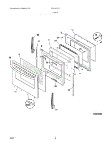 09 - Door parts for Frigidaire Range FEFL67DCL from AppliancePartsPros.com