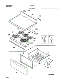 07 - Top / Drawer parts for Frigidaire Range FEFL75ABB from AppliancePartsPros.com