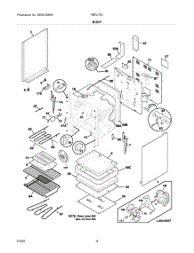 05 - Body parts for Frigidaire Range FEFL78CSA from AppliancePartsPros.com