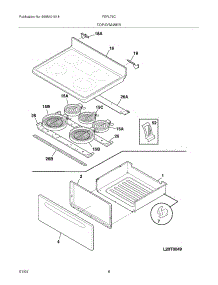 07 - Top / Drawer parts for Frigidaire Range FEFL78CSB from AppliancePartsPros.com