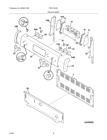 03 - Backguard parts for Frigidaire Range FEFL74ASG from AppliancePartsPros.com
