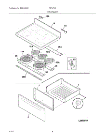 07 - Top / Drawer parts for Frigidaire Range FEFL78CQC from AppliancePartsPros.com