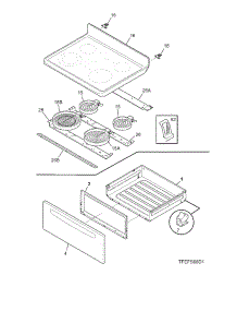 07 - Top / Drawer parts for Frigidaire Range FEFS66DSG from AppliancePartsPros.com