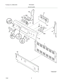 03 - Backguard parts for Frigidaire Range FEFLM605DBB from AppliancePartsPros.com