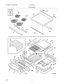 07 - Top / Drawer parts for Frigidaire Range FEFLM605DBB from AppliancePartsPros.com