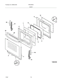 09 - Door parts for Frigidaire Range FEFLM605DBB from AppliancePartsPros.com