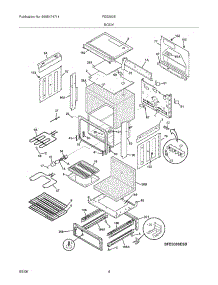 05 - Body parts for Frigidaire Range FES300EBC from AppliancePartsPros.com