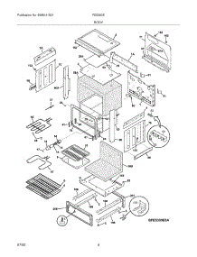 05 - Body parts for Frigidaire Range FES300ESA from AppliancePartsPros.com