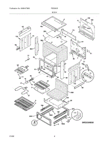 05 - Body parts for Frigidaire Range FES300ESB from AppliancePartsPros.com