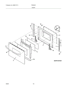 09 - Door parts for Frigidaire Range FES300EBC from AppliancePartsPros.com