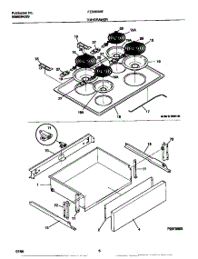 04 - Top / Drawer parts for Frigidaire Range FES300BEBA from AppliancePartsPros.com