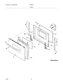 09 - Door parts for Frigidaire Range FES300ESB from AppliancePartsPros.com