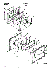 05 - Door parts for Frigidaire Range FES355CCTG from AppliancePartsPros.com