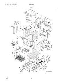 05 - Body parts for Frigidaire Range FES355ESF from AppliancePartsPros.com
