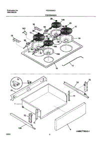 07 - Top / Drawer parts for Frigidaire Range FES300ASD from AppliancePartsPros.com