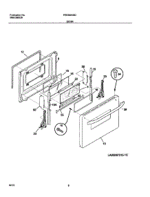 09 - Door parts for Frigidaire Range FES300ASD from AppliancePartsPros.com