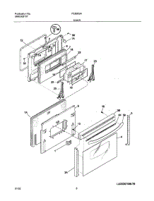 09 - Door parts for Frigidaire Range FES355ASA from AppliancePartsPros.com