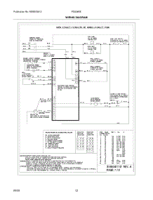 12 - Wiring Diagram parts for Frigidaire Range FES365ESF from AppliancePartsPros.com