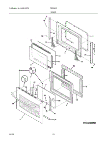 09 - Door parts for Frigidaire Range FES366ECA from AppliancePartsPros.com