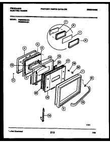 04 - Door Parts parts for Frigidaire Range FES354BABA from AppliancePartsPros.com