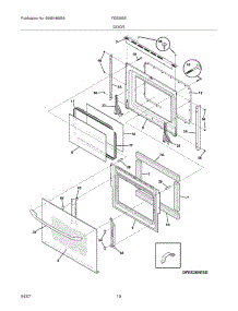09 - Door parts for Frigidaire Range FES355EBC from AppliancePartsPros.com