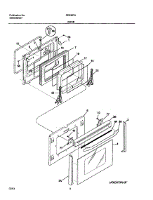 09 - Door parts for Frigidaire Range FES367ABF from AppliancePartsPros.com