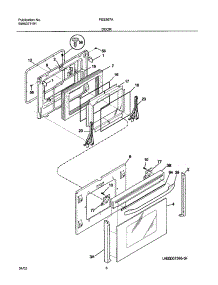 09 - Door parts for Frigidaire Range FES367AQD from AppliancePartsPros.com