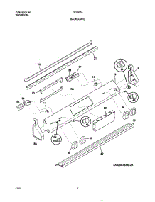 03 - Backguard parts for Frigidaire Range FES367ABB from AppliancePartsPros.com