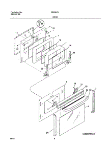 09 - Door parts for Frigidaire Range FES367DBA from AppliancePartsPros.com