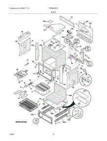 05 - Body parts for Frigidaire Range FES365ECD from AppliancePartsPros.com