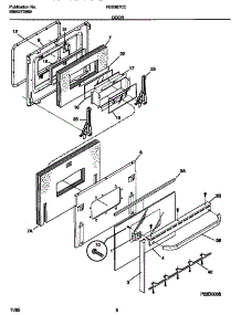 05 - Door parts for Frigidaire Range FES367CCBA from AppliancePartsPros.com