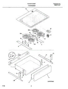07 - Top / Drawer parts for Frigidaire Range FES367CEBC from AppliancePartsPros.com