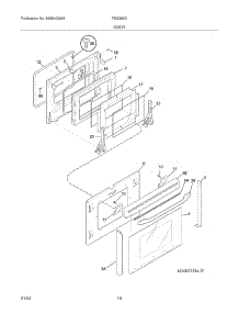 09 - Door parts for Frigidaire Range FES368DQA from AppliancePartsPros.com
