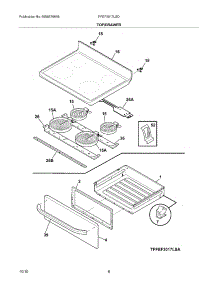 07 - Top / Drawer parts for Frigidaire Range FFEF3017LSD from AppliancePartsPros.com
