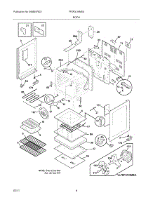 05 - Body parts for Frigidaire Range FFEF3019MSA from AppliancePartsPros.com