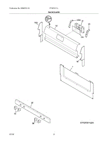 03 - Backguard parts for Frigidaire Range FFGF3011LWB from AppliancePartsPros.com