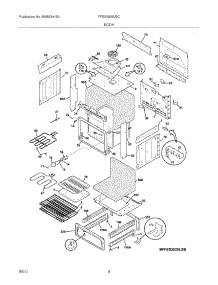 05 - Body parts for Frigidaire Range FFES3025LBC from AppliancePartsPros.com