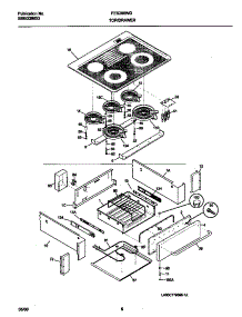 04 - Top / Drawer parts for Frigidaire Range FES388WGCJ from AppliancePartsPros.com