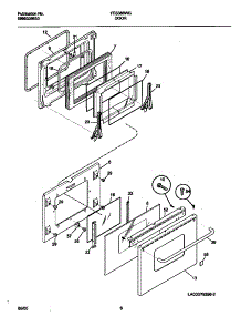 05 - Door parts for Frigidaire Range FES388WGCJ from AppliancePartsPros.com