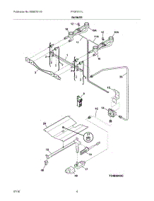 05 - Burner parts for Frigidaire Range FFGF3011LWB from AppliancePartsPros.com