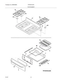 09 - Top / Drawer parts for Frigidaire Range FFGF3015LMD from AppliancePartsPros.com