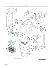 05 - Body parts for Frigidaire Range FFEF3020LWB from AppliancePartsPros.com