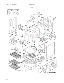 05 - Body parts for Frigidaire Range FGEF3032KBE from AppliancePartsPros.com