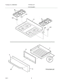 09 - Top / Drawer parts for Frigidaire Range FFGF3051LSF from AppliancePartsPros.com