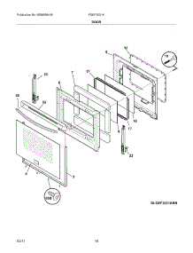 09 - Door parts for Frigidaire Range FGEF3031KQE from AppliancePartsPros.com