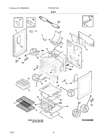 07 - Body parts for Frigidaire Range FFGF3027LSB from AppliancePartsPros.com