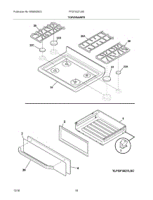 09 - Top / Drawer parts for Frigidaire Range FFGF3027LSB from AppliancePartsPros.com