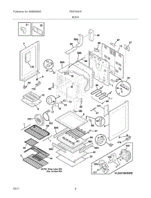 05 - Body parts for Frigidaire Range FGEF3034KBE from AppliancePartsPros.com